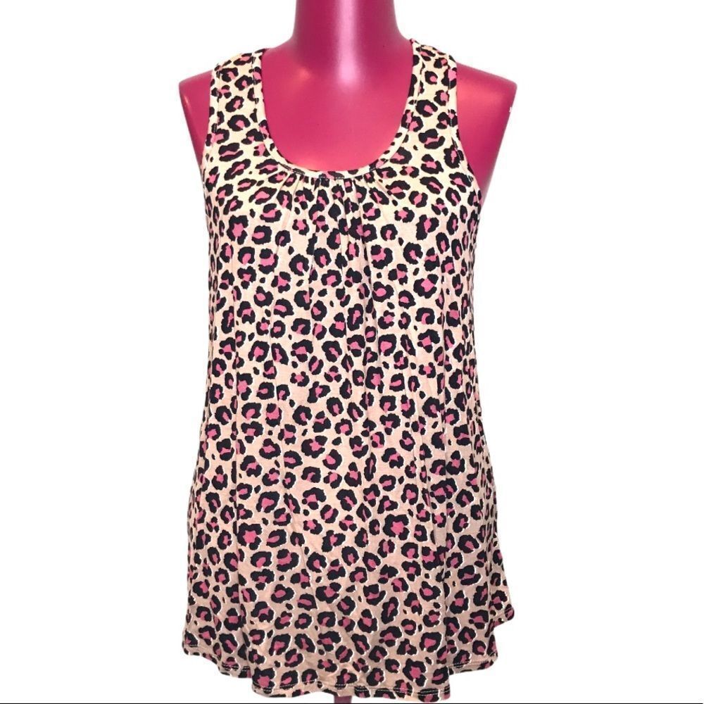 P.S.Kate Animal Print Sleeveless Top sz S NWT